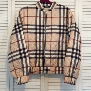Womens bomber Burberry style jacket